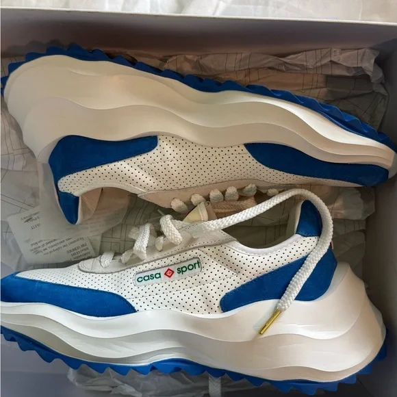 Casablanca Atlantis White Blue Sneakers - Picture 9 of 15